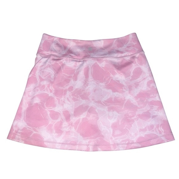 EUC Athleta Girl Goal Getter Pink White Tie-Dye Mini Skort Medium 8/10 Athletic - Picture 3 of 4
